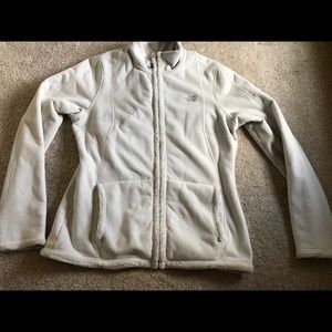 The North Face coat with matching gloves.